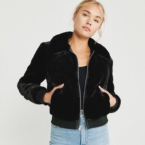 Faux Fur Bomber Jacket Abercrombie and Fitch